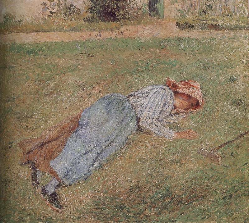 Camille Pissarro farm girls France oil painting art